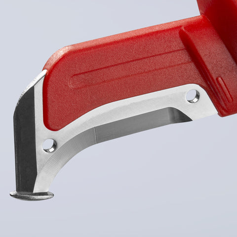 KNIPEX 98 55 1,000V insulated dismantling knife conductor insulation protection close-up.