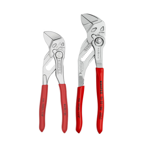 Knipex 9K 00 80 121 US small pliers wrench closeup with smooth jaws ideal for delicate fittings.