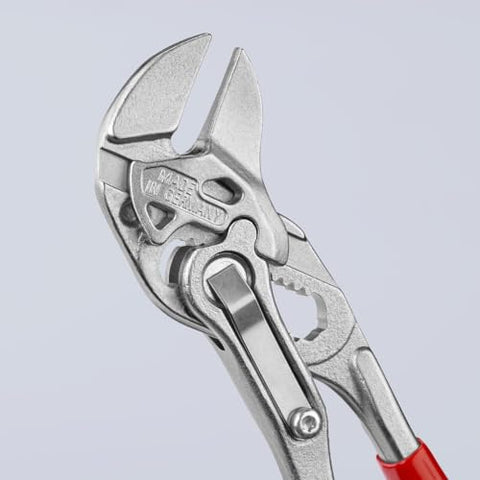 Knipex 86-03-125 parallel jaws provide infinitely variable gripping on varied widths.