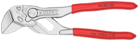 Knipex 86-03-125 ratchet principle prevents unintended jaw shift during use.