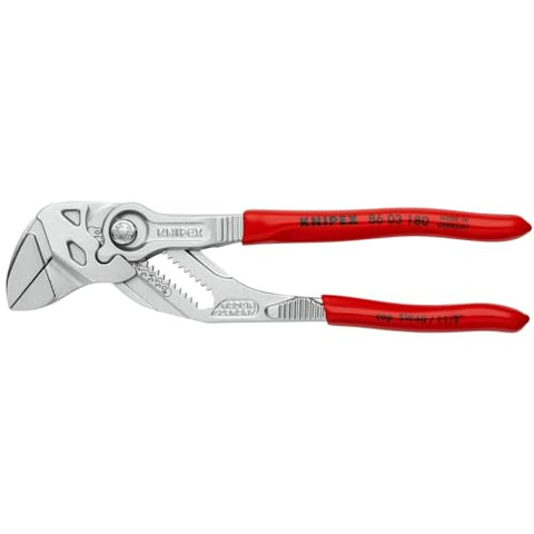 Knipex 86-03-125 smooth jaws prevent marring when installing plated fittings.