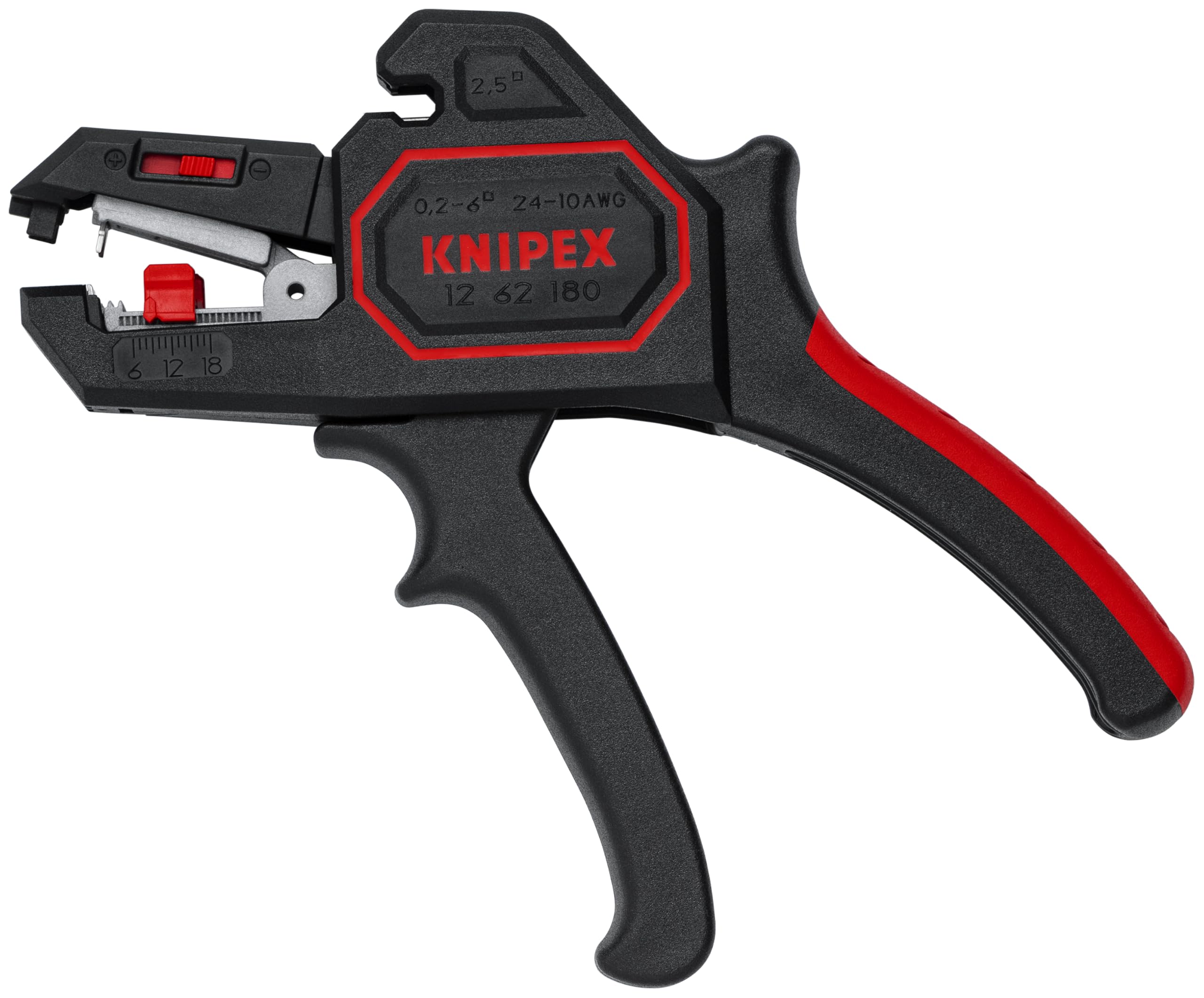 KNIPEX automatic wire stripper closeup showing auto-adjust for safe stripping