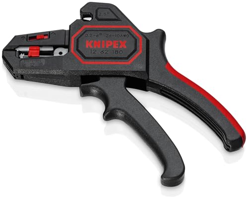 KNIPEX stripper in use on multi-conductor cable with smooth insulation removal