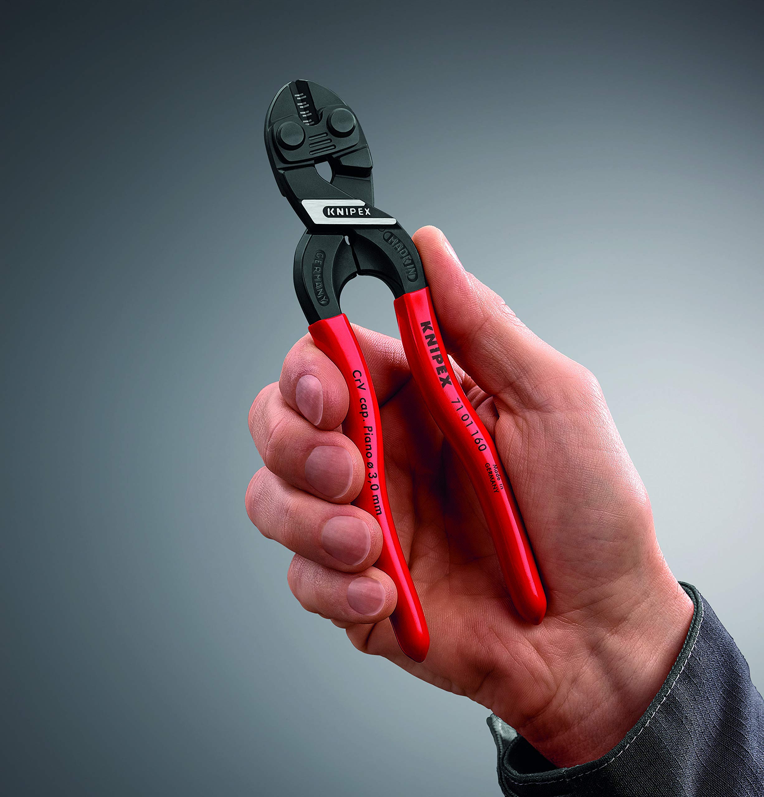 KNIPEX CoBolt S 6-Inch cutter showing gripping surface for wires and pulling capability.