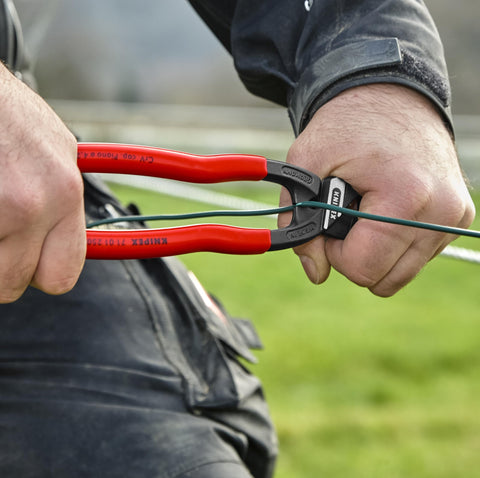 Rugged German chrome-vanadium steel body on Knipex CoBolt.