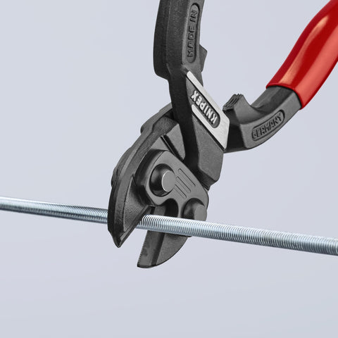 Non-slip grip coating on Knipex CoBolt ensures secure handling.