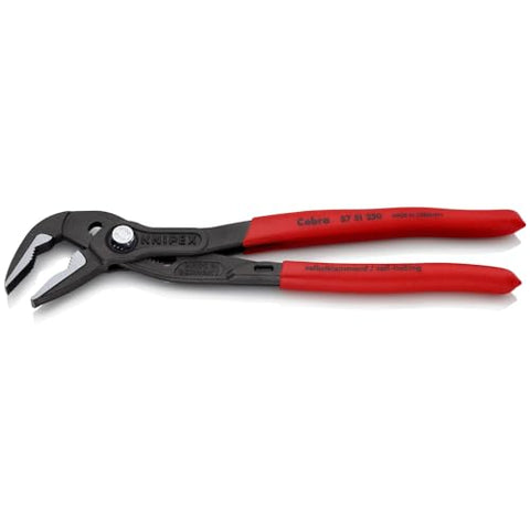 KNIPEX Cobra ES pump pliers jaw detail showing 42 mm gripping depth