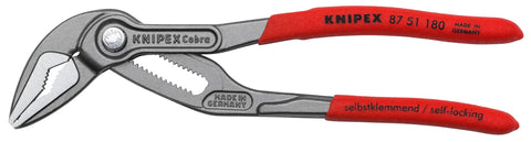 KNIPEX Cobra ES water pump pliers with front grip for round parts in tight spaces.