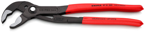 Knipex Cobra non-slip handle close-up for secure grip.