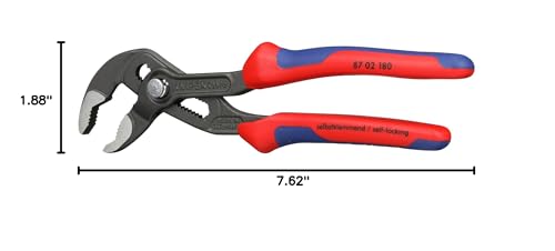 Knipex Cobra Pliers 8702180 box joint design provides stable leverage