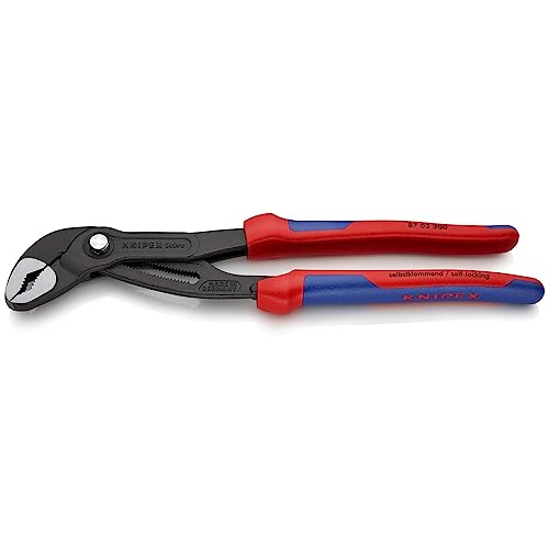KNIPEX Cobra pliers self-locking on pipes and nuts for a steady grip.