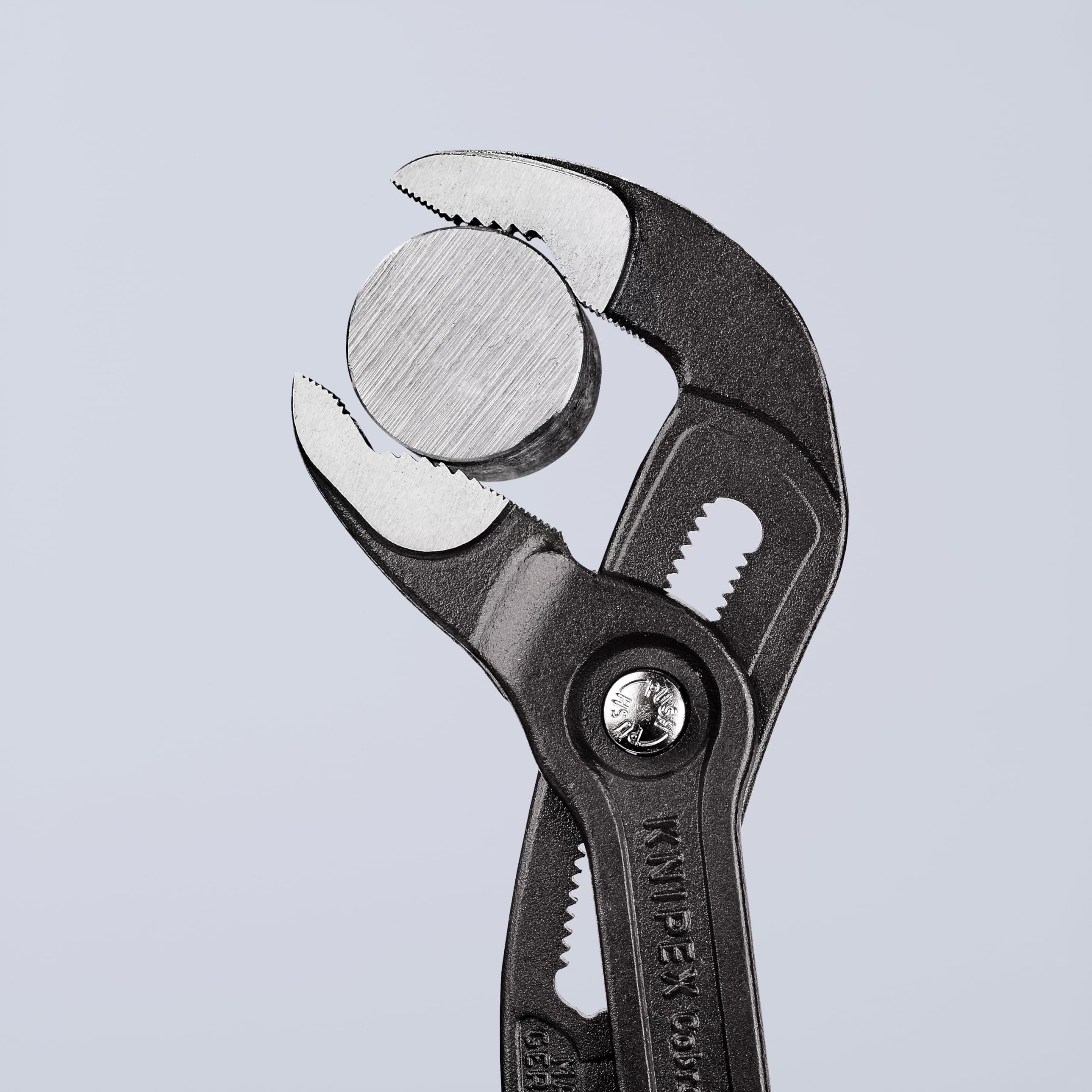 KNIPEX Cobra pliers with a slim head design for better access.