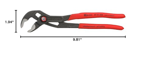KNIPEX Cobra Quick Set pliers in use show fast adjustment and reliable hold