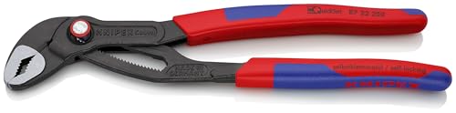 Knipex Cobra QuickSet button press enables fast width adjustment in confined areas.