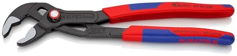 Knipex Cobra QuickSet hinge bolt locks during work for stable gripping.