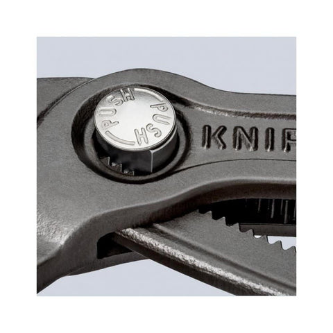 KNIPEX Cobra water pump pliers box-joint for high stability.