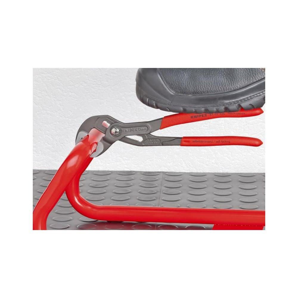 KNIPEX Cobra water pump pliers ergonomic handle for comfort.