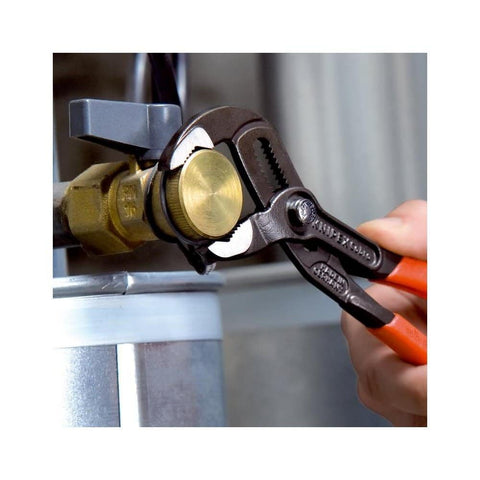 KNIPEX Cobra water pump pliers pinch guard protects fingers.