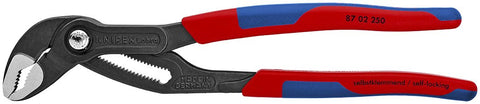 KNIPEX Cobra 87 02 250 with slim grips offers easy handling in tight spaces.