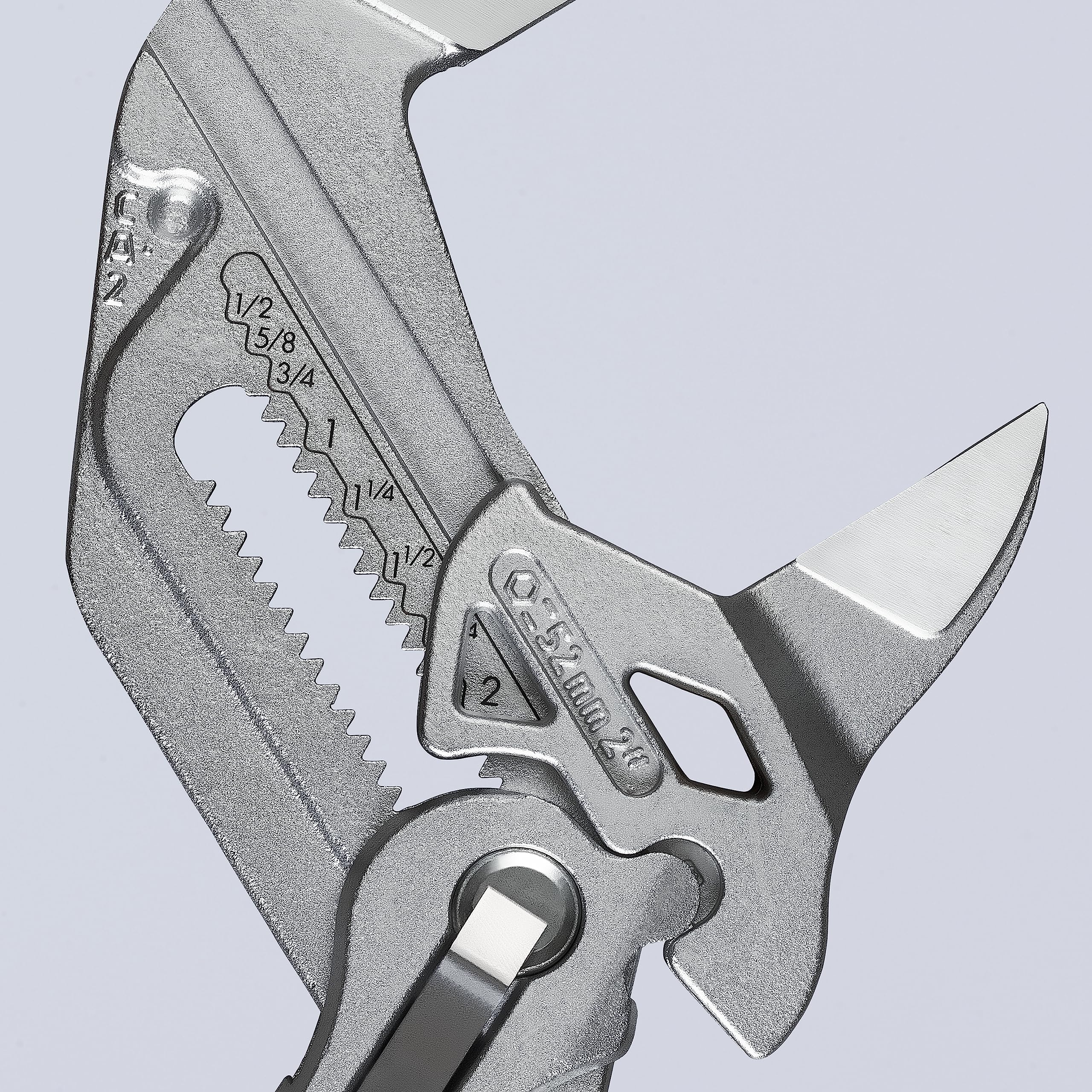 KNIPEX Cobra water pump pliers close-up with push-button adjustment