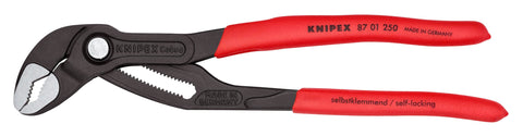 KNIPEX Cobra water pump pliers self-locking grip demonstrated