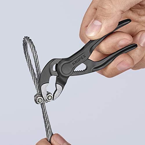 KNIPEX Cobra XS 4-inch pliers, hardened teeth for secure grip.