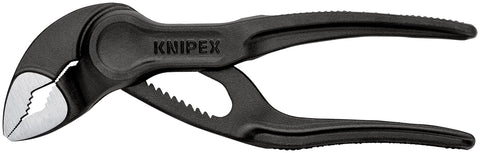 KNIPEX Cobra XS Mini demonstrates one handed adjustment for fast sizing.