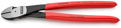 KNIPEX diagonal cutters showing ergonomic handles for comfortable use.
