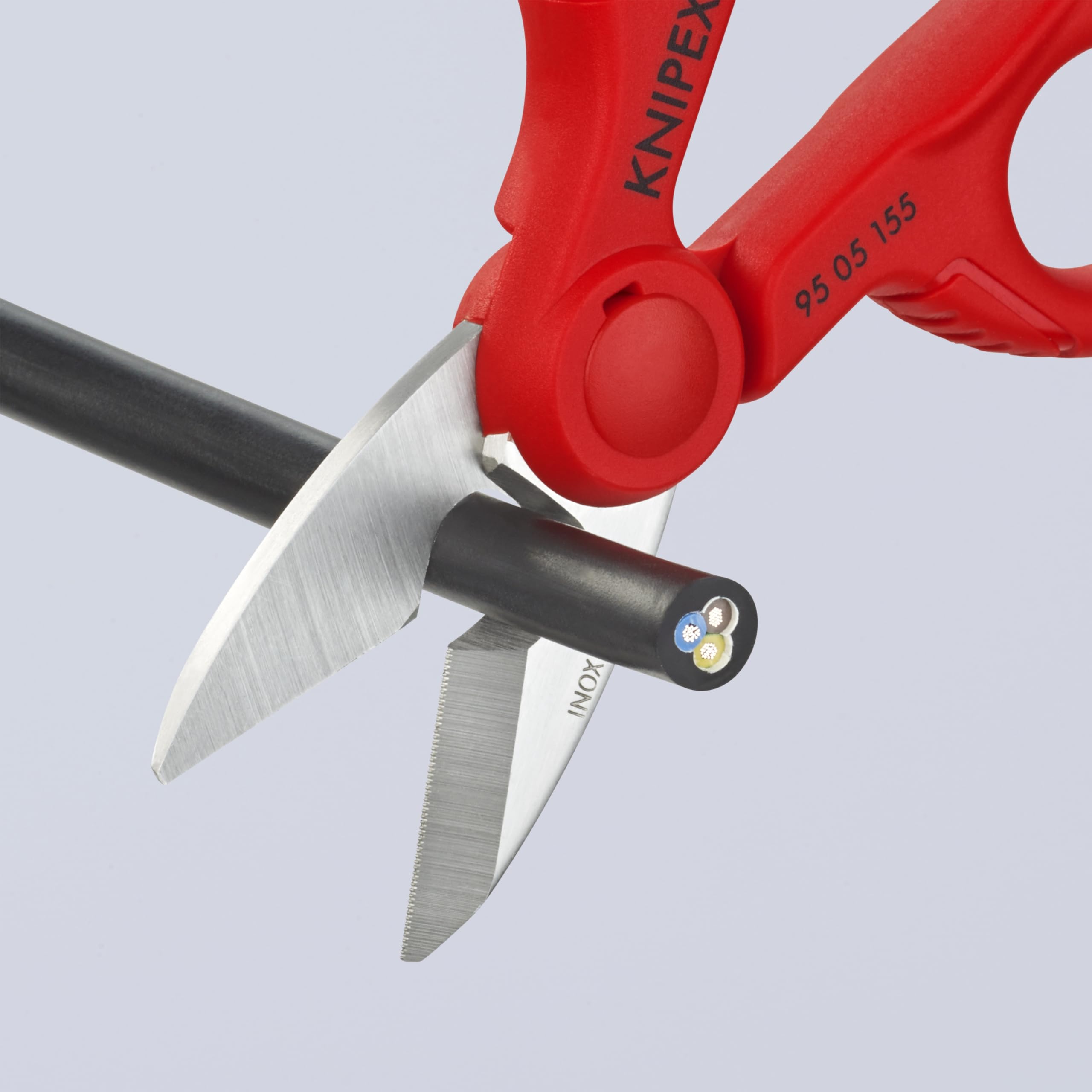 KNIPEX Electrician's Shears 9505155SBA 56 HRC precision edges