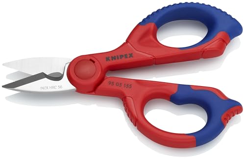 KNIPEX Electrician's Shears 9505155SBA serration detail improving grip on small wires