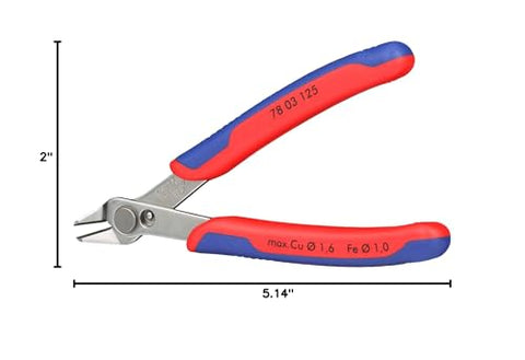 KNIPEX Electronics Super Knips 5-Inch opening-spring allows controlled task flow.
