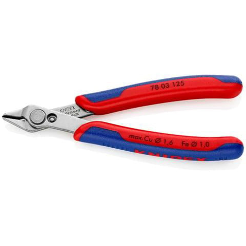 KNIPEX Electronics Super Knips 5-Inch precision-tips enable near-surface cuts.