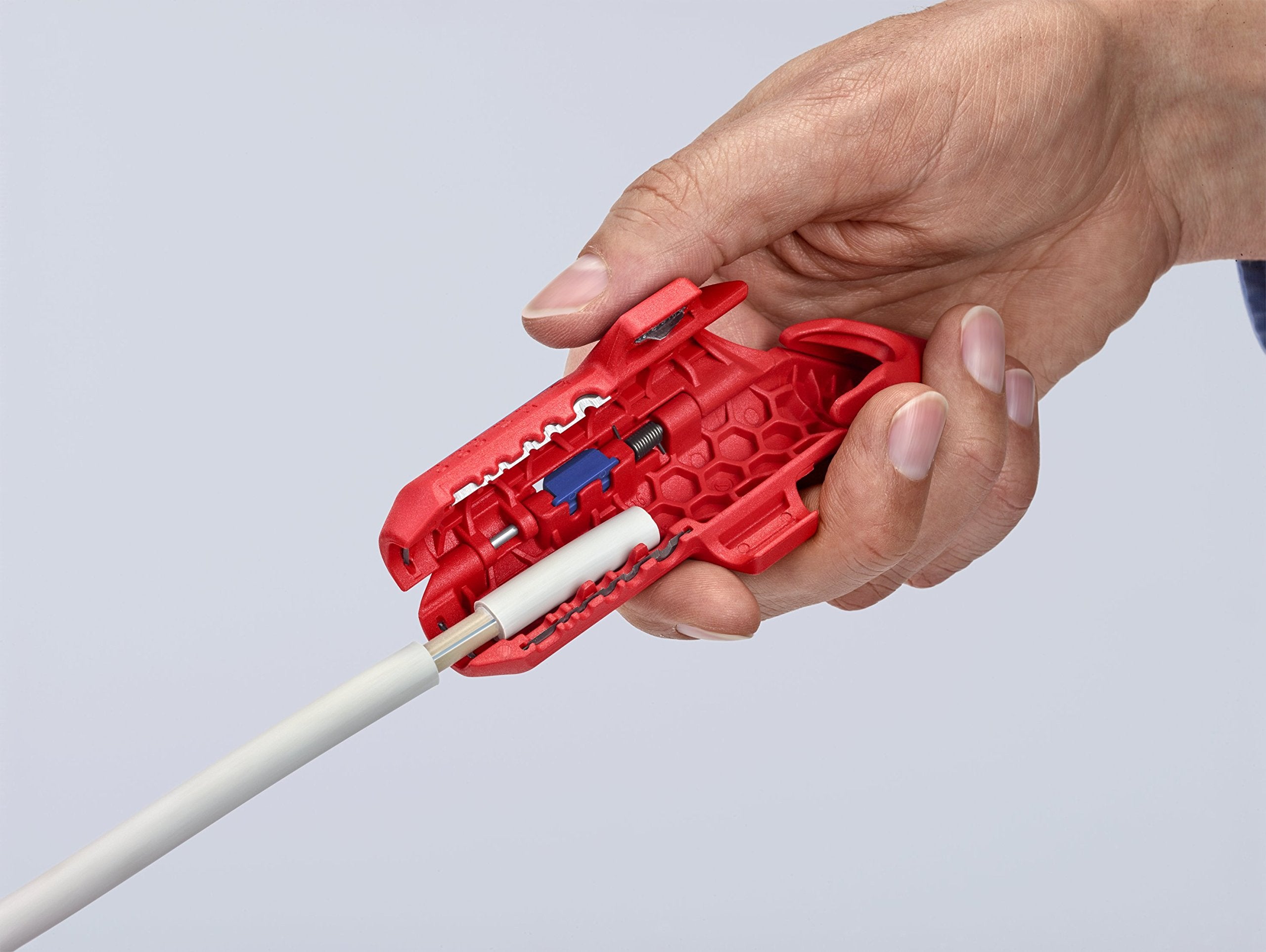 KNIPEX Ergostrip soft plastic zone improves grip during use