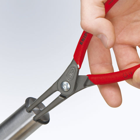 KNIPEX external angled precision pliers 90 degree close-up for shafts
