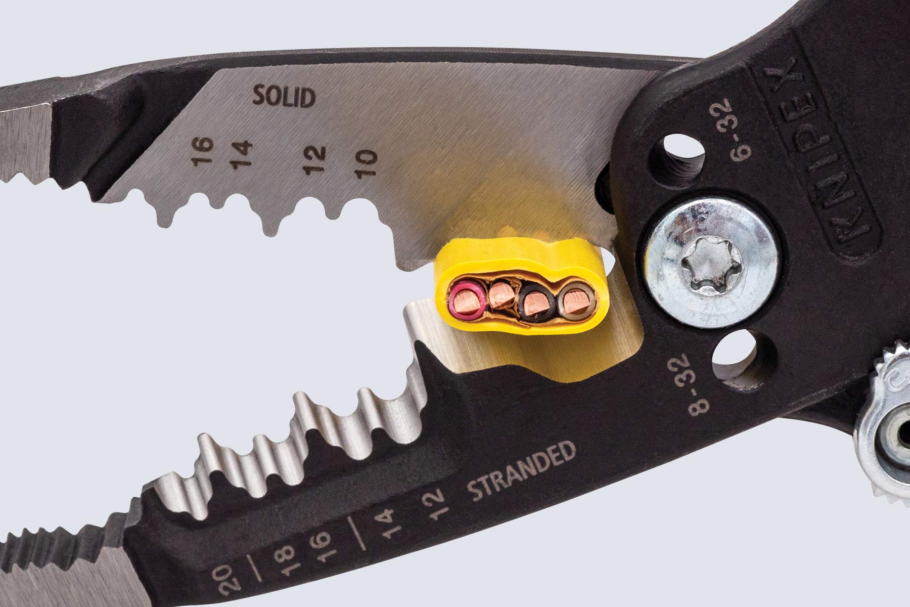 KNIPEX 13 71 8 wide flat jaws provide secure control