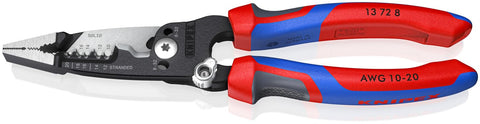 KNIPEX forged wire stripper 8-inch front view shows screw cutting capability.