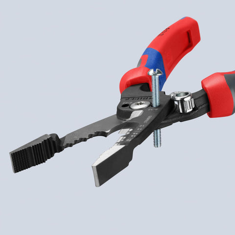 KNIPEX forged wire stripper 8-inch locking feature for ambidextrous use.
