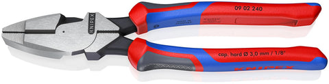 KNIPEX high-leverage lineman's pliers delivering easier cutting power with New England head.