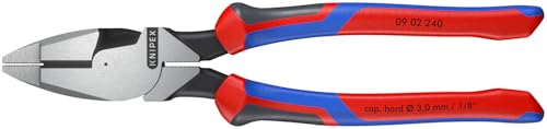 KNIPEX oval back recess facilitates seating thicker, round, or oval cables.