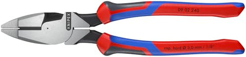 KNIPEX oval back recess facilitates seating thicker, round, or oval cables.