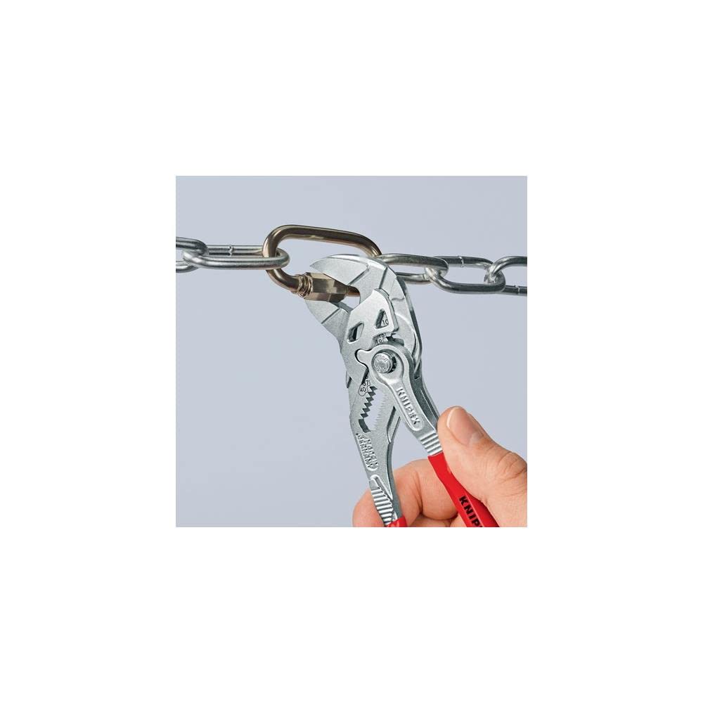 KNIPEX Pliers Wrench in-use shot shows practical tool in action.