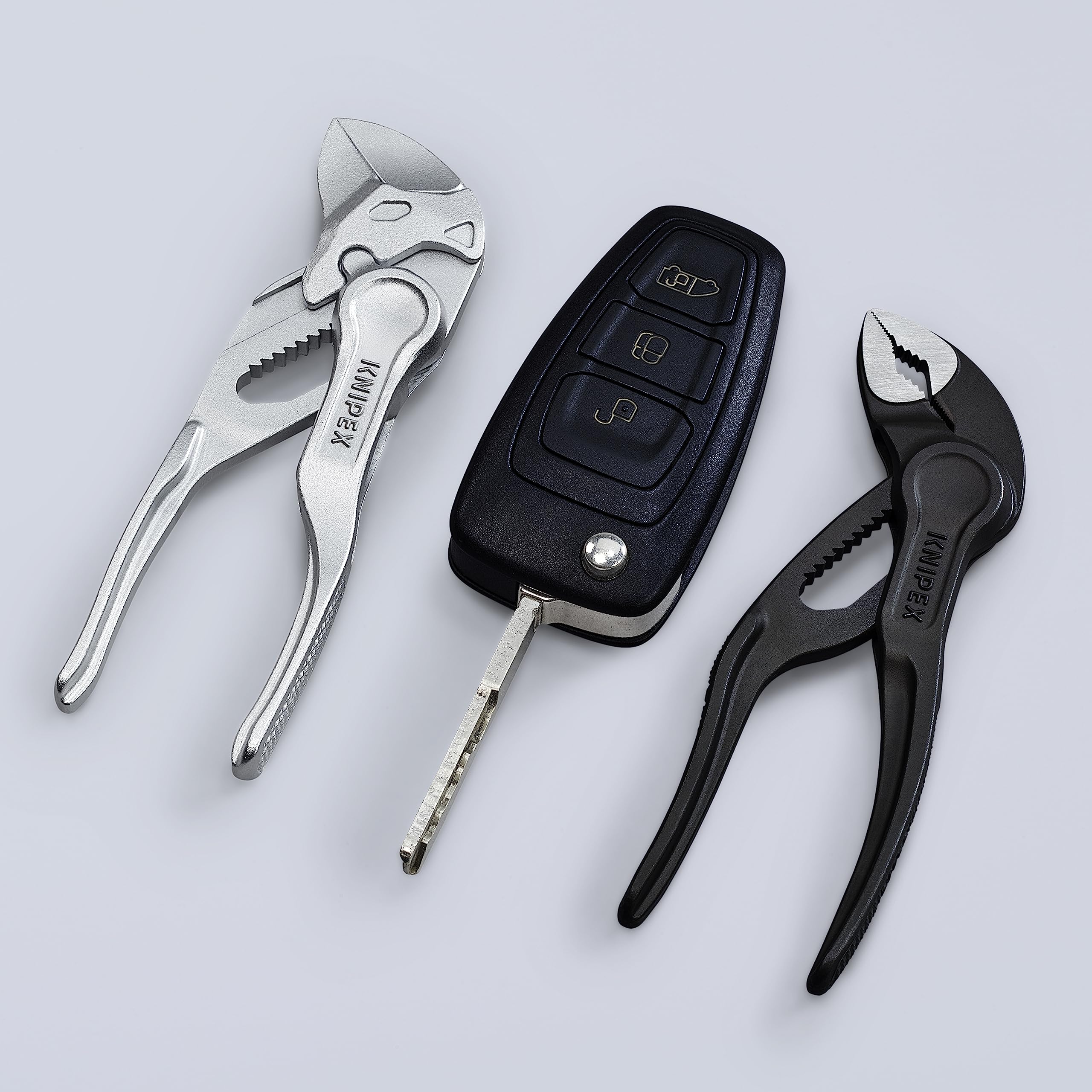 KNIPEX Pliers Wrench XS quick adjustment feature in action