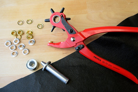 KNIPEX revolving punch pliers plastic material punching capability.