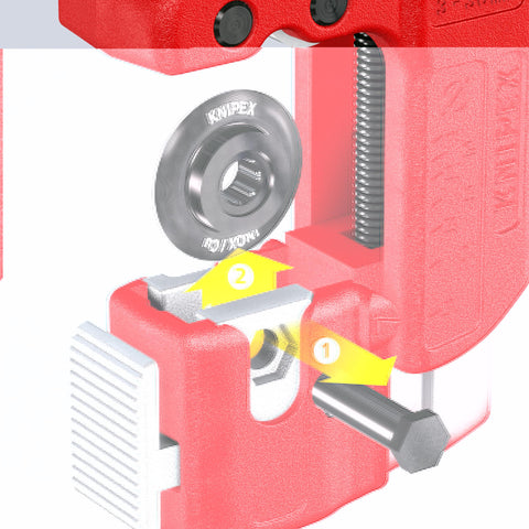 KNIPEX TubiX S five needle bearings for smooth cutting.