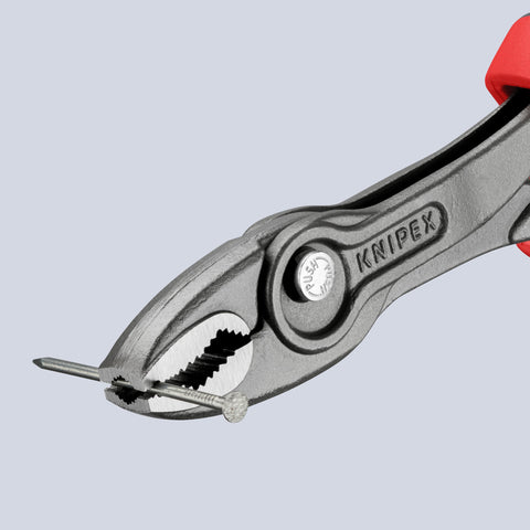 KNIPEX TwinGrip 8-inch five-adjustment push-button reveals versatile positioning