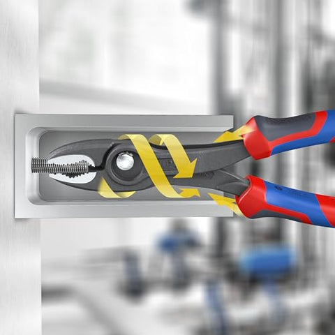 KNIPEX TwinGrip 8-inch opposing teeth provide strong bite on tough metals