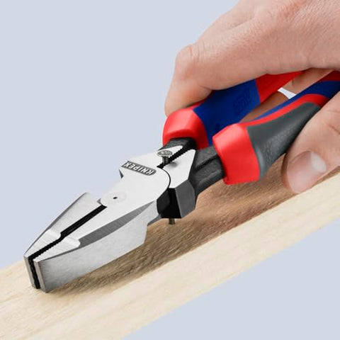 KNIPEX ultra-high leverage for easier cuts on tough wires.