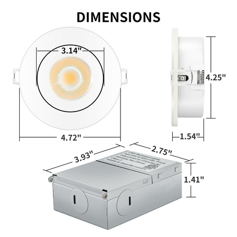 KnLnny Ware 4-inch light with 5 CCT selectable colors for flexible ambience