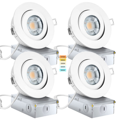 KnLnny Ware gimbal recessed light front view showing adjustable rotation for versatile hallway lighting