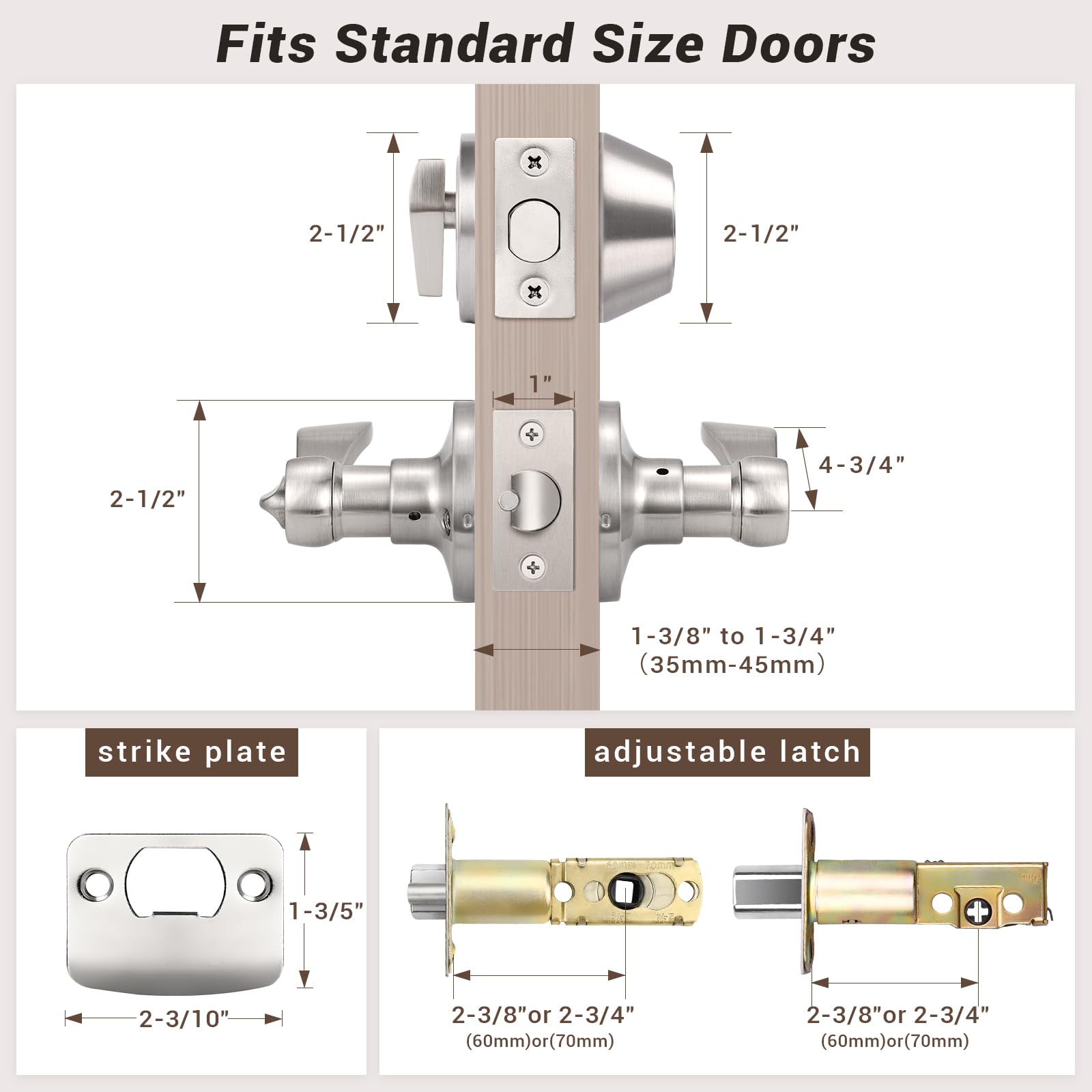 Durable zinc alloy construction maintains satin nickel sheen over time.